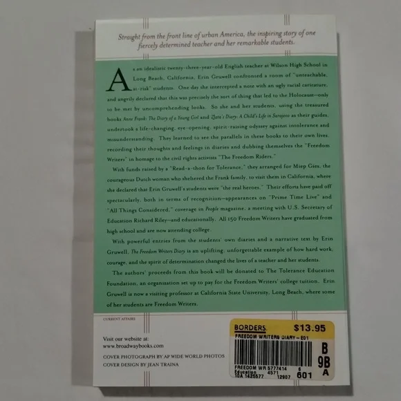 The Freedom Writers Diary Book By Erin Gruwell - Picture 2 of 5